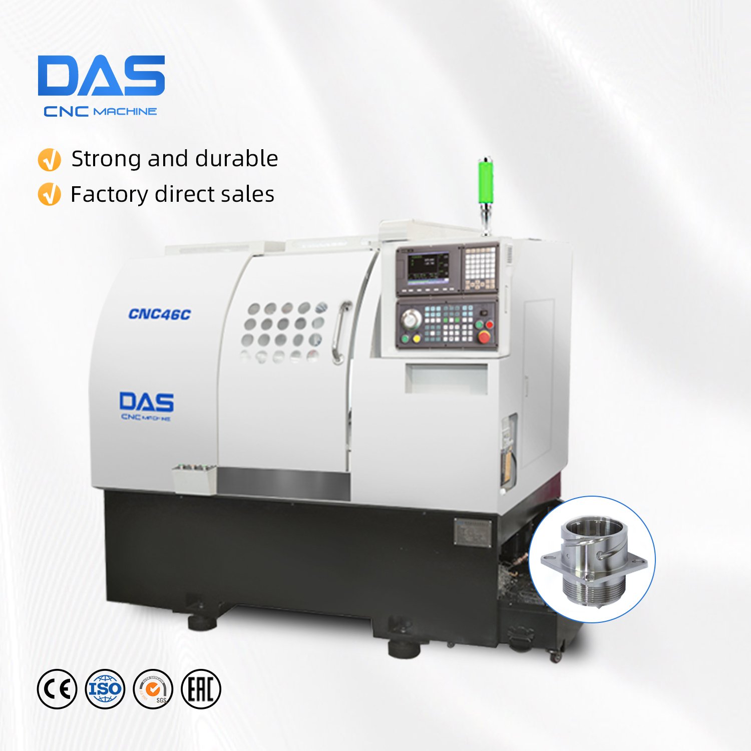 Hot Sale CNC Slant Bed Lathe Machine Single Spindle Automatic 220V Motor Gear Bearing Engine Fanuc/Gsk Control System New Used