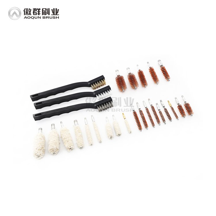 Hot Sale Universal Cal 22.30.243.280.40.45.357/9Mm/.380 Brushes Set Hunting Accessories Equipment Gun Cleaning Kit Cleaner Tool