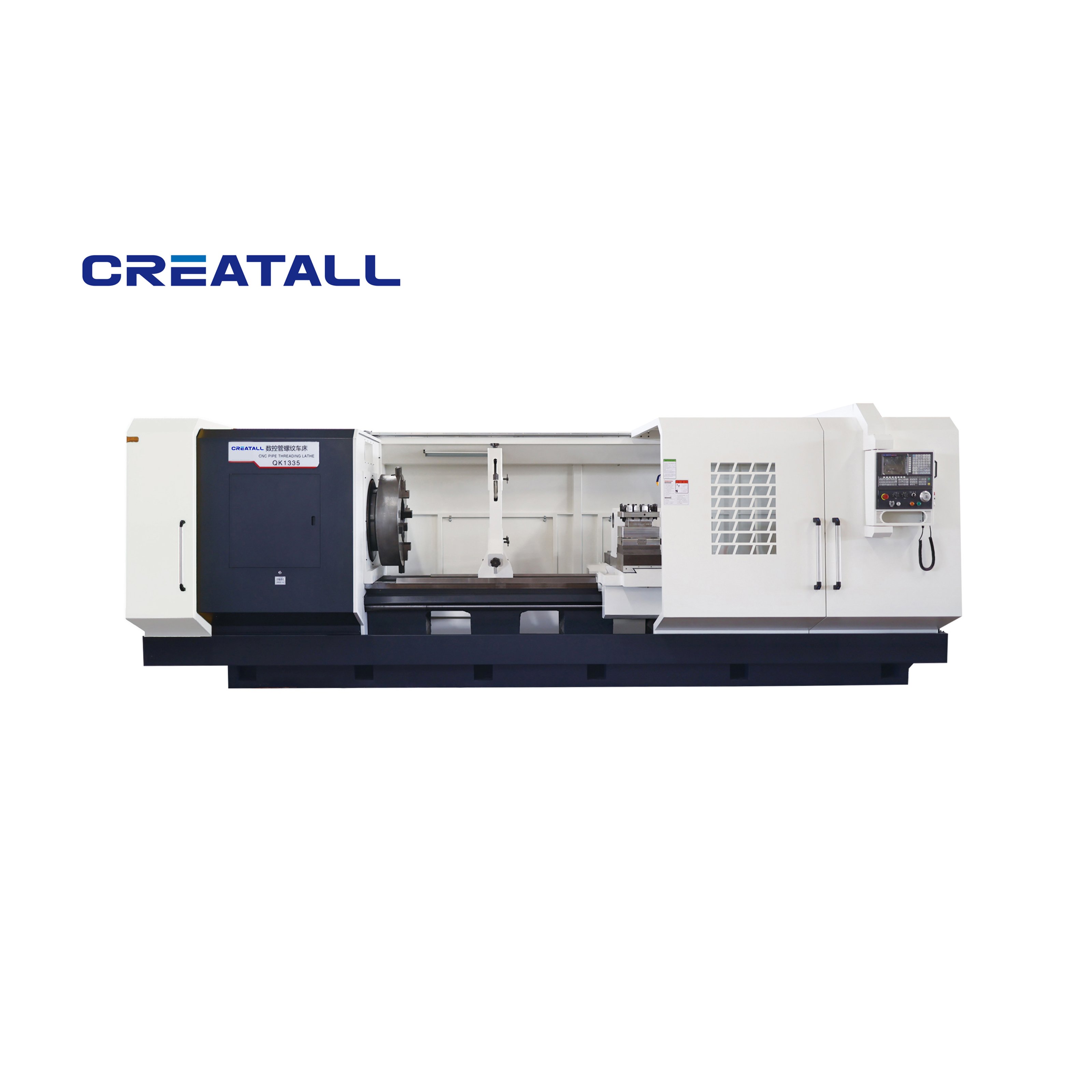 Cnc Lathe Machine For Metal Qk1335 Pipe Threading Lathe