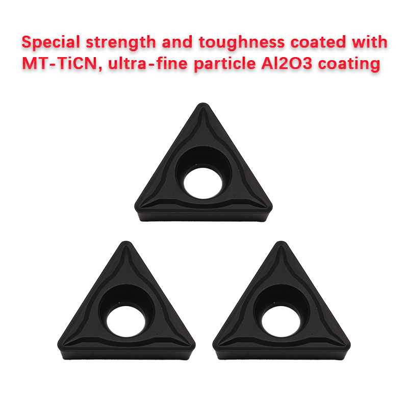TCMT16T308 adopts chemically coated hard alloy turning boring steel parts with CNC inserts that can be rotated TCMT16T3