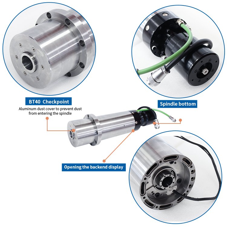Top Quality Bt40 15kw ATC Axis Motor Water Cooled 18000rpm 140mm Cylinder CNC Servo Automatic Tool Change Spindle Motor