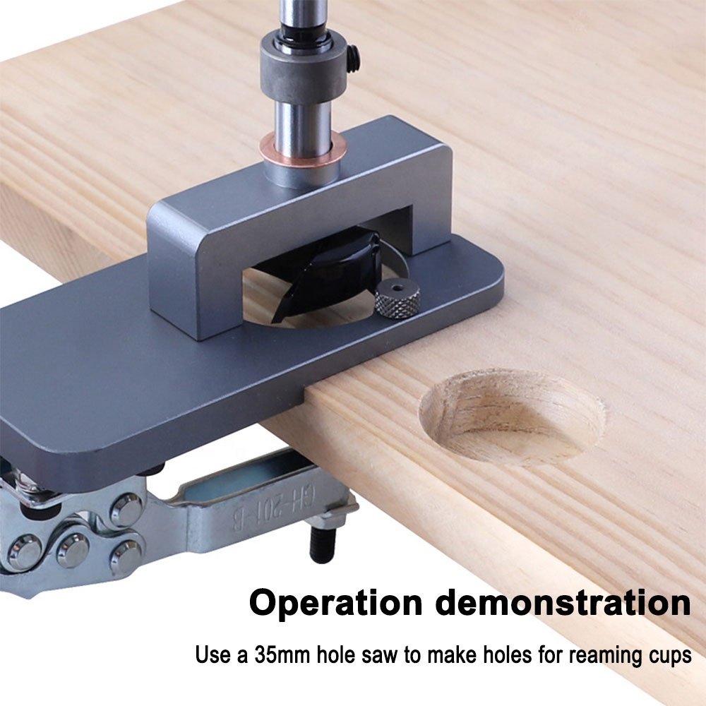 35mm Hinge Hole Opener Drilling Installation Tools Boring Dowel Jig Woodworking Hole Drilling Locator for Door Cabinets