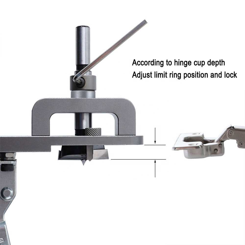 35mm Hinge Hole Opener Drilling Installation Tools Boring Dowel Jig Woodworking Hole Drilling Locator for Door Cabinets