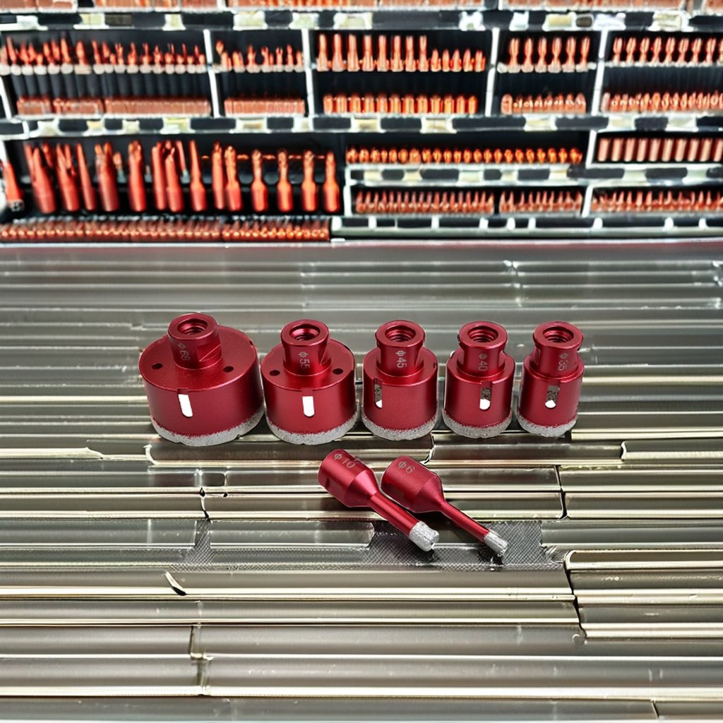 M14 Diamond Tools Cutting Bit/Tiles Core Drill Bit/Diamond Hole Saw Boring Bits Set 68mm Vacuum Brazed CNC Hex Marble 6mm