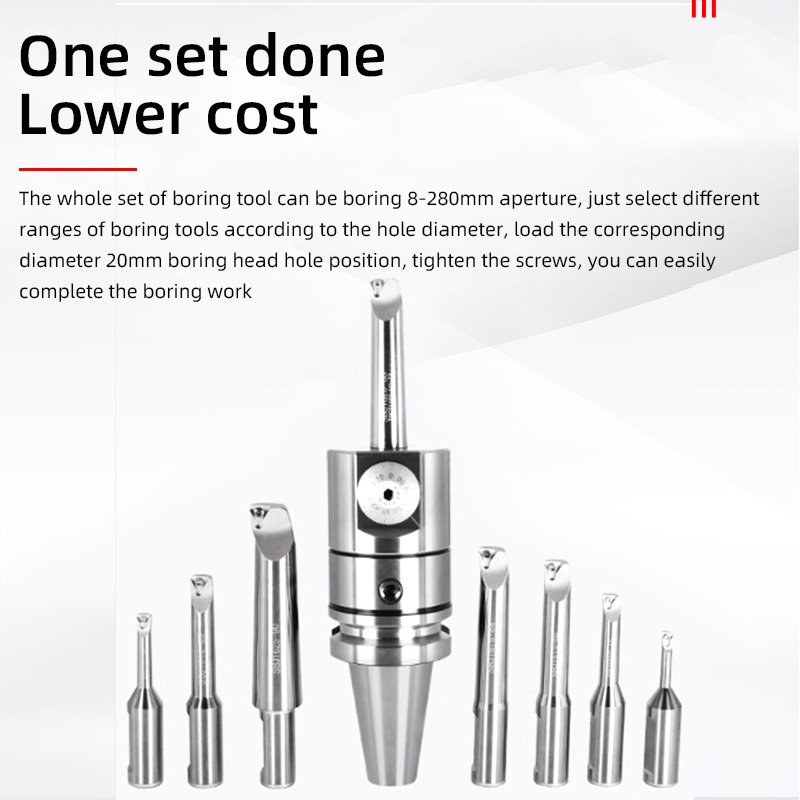 Arestun F1-18 TCMT CCMT square hole boring bar set SK40 anti vibration carbide boring bar tool holder