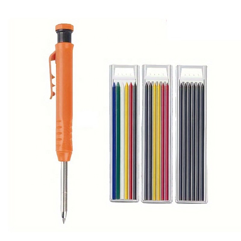 Hot Sale Metal Long Head Deep Hole Woodworking Pencil Engineering Marking Mechanical Woodworking Tool