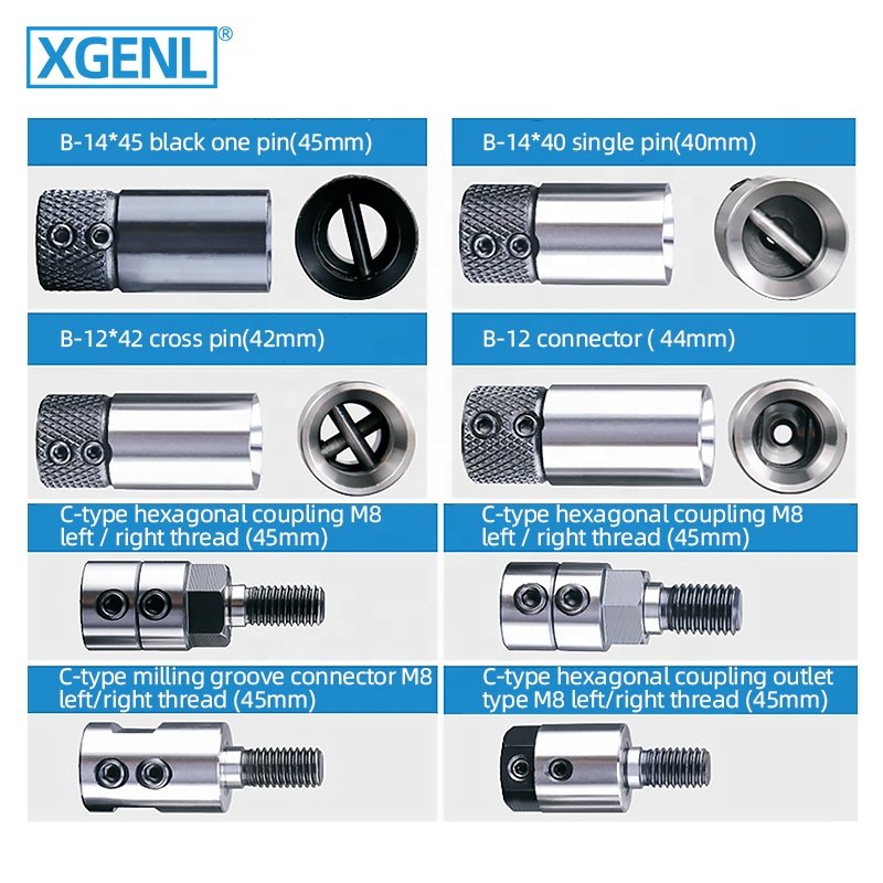 xgenl 12mmx42mm White Cross Pin Woodworking CNC Boring Machine Quick Change Adapter Drill Chuck Grinder collet chuck
