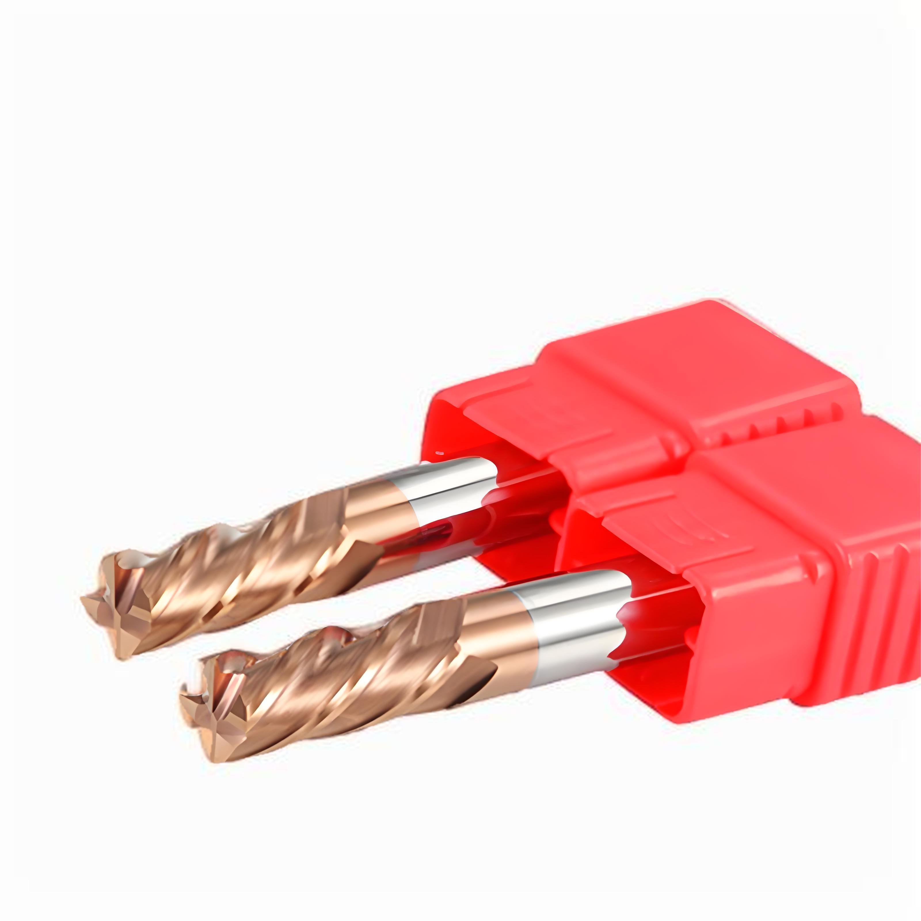 HSS 55HRC CNC Carbide End Mill Single Flute Support 4 Flute end mill for graphite processing