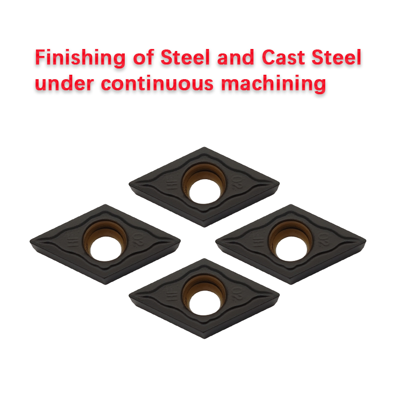 DCMT070202 adopts chemically coated hard alloy turning boring steel parts with CNC inserts that can be rotated DCMT070202