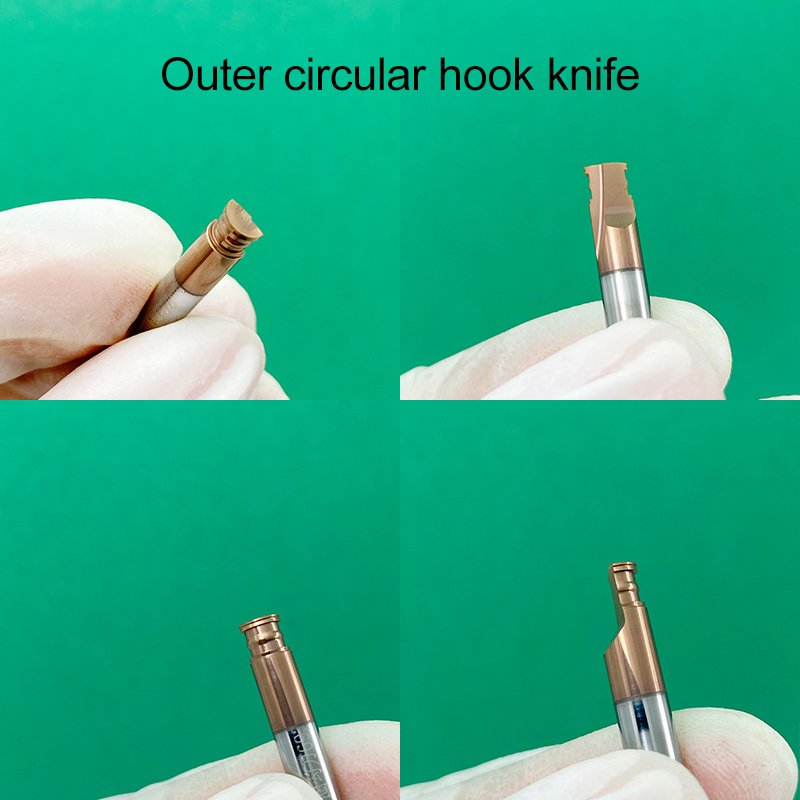 Internal hole hook groove cutter with hard alloy coating, 4-slot cutting hole ISO milling tool