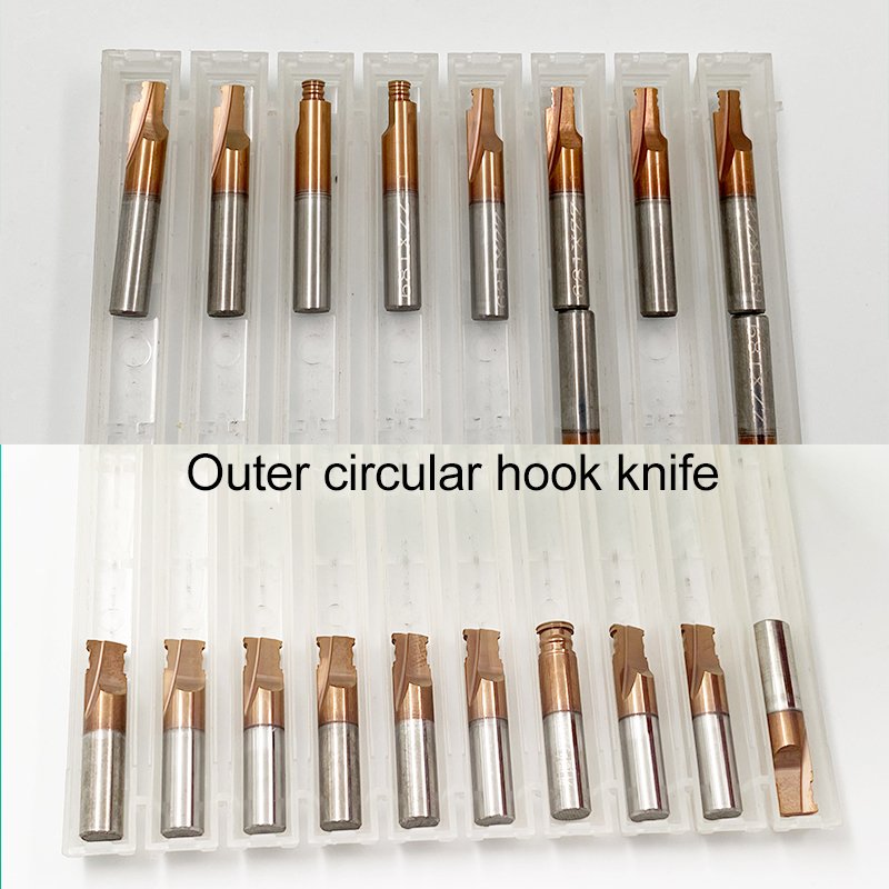 Internal hole hook groove cutter with hard alloy coating, 4-slot cutting hole ISO milling tool