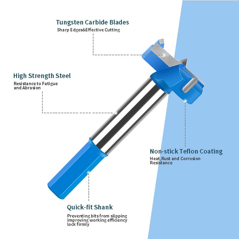 Hinge Boring Bit Carbide Tipped 16-50mm Forstner Drill Bit Woodworking Core Drill Wood Drilling Boring for woodworking PDF