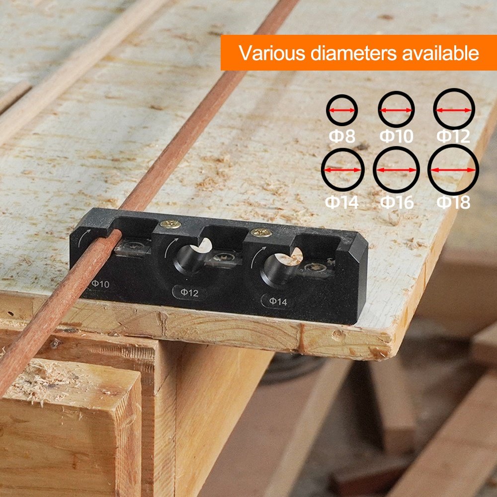 New design Dowel Maker 8mm/10mm/12mm Electric Drill Milling Dowel Round Rod tool with Carbide Blade