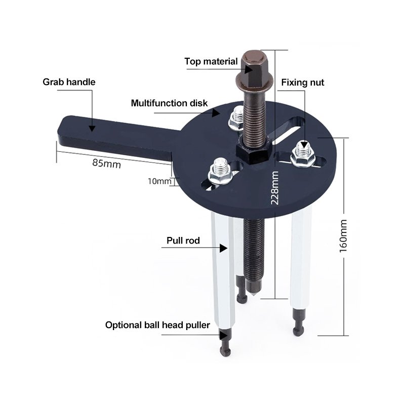 Multifunctional bearing disassembly universal bearing puller