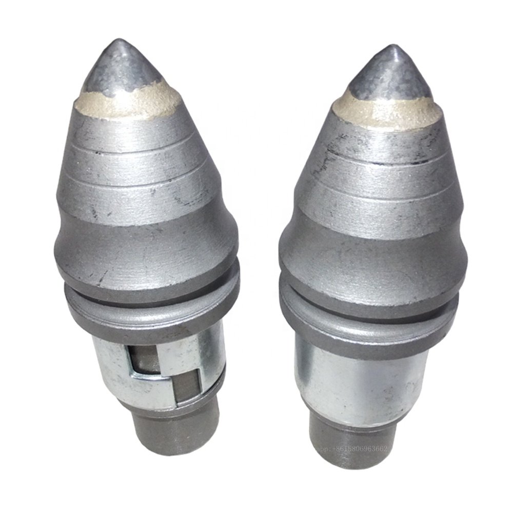 Foundation Piling Machine 3055Carbide Conical Boring Cutter Bits Augers Teeth C402 RM47
