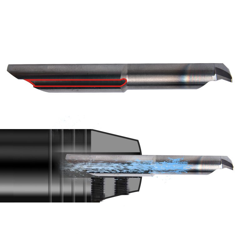 High Efficiency Tungsten Internal Grooving Tools Turning Machining HRC60 Small Inner Hole Grooving Width 0.5-2.0 Depth 0.8-2.5