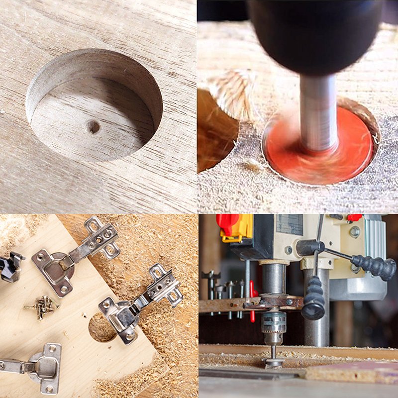 12mm~60mm wood Forstner drill bit hinge boring bits for CNC working drilling hole opening tools 4 cutting edges