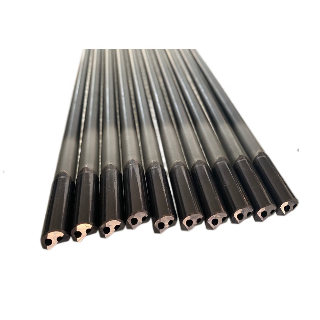 Dezhou China single flute brazed carbide gun drill, brazed two hole gun drills, two round hole gun drillsy
