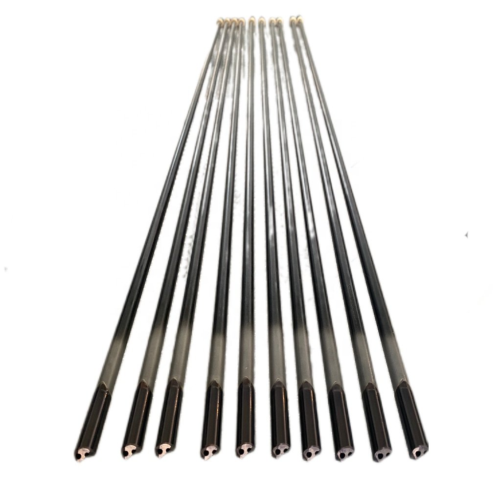 Dezhou China single flute brazed carbide gun drill, brazed two hole gun drills, two round hole gun drillsy