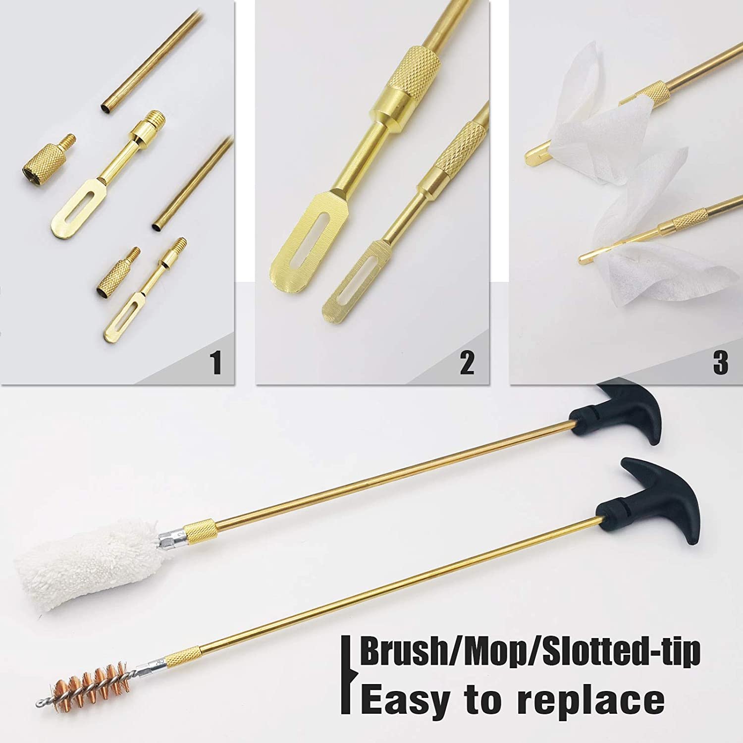 Firearm Cleaning and Maintenance tool Gun Cleaning Kit with Jags Brushes and Bore Guide in Storage Case