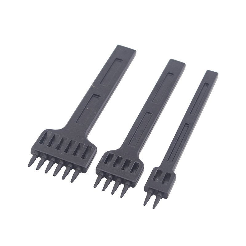 3pcs/set 2/4/6 Prong Leather Punching Tools Leathercraft Spacing Hole Craft Round Row Hole Punch