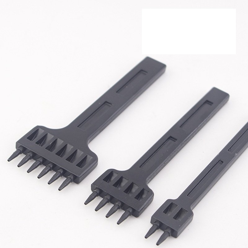 3pcs/set 2/4/6 Prong Leather Punching Tools Leathercraft Spacing Hole Craft Round Row Hole Punch