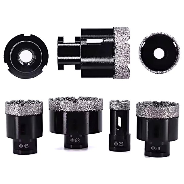 Customizable vacuum drilling hole brazed drilling bits hole opener tools