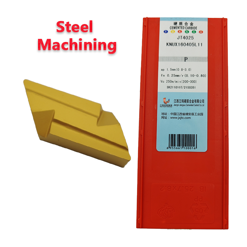 KNUX160405L11 adopts chemically coated hard alloy turning boring steel parts with CNC inserts that can be rotated KNUX160405L11