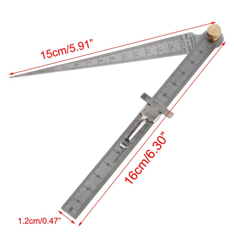 HYSTIC Taper Welding Feeler Gauge Gage Depth Gap Hole Inspection For Bore Measurement Tool Wedge Taper Ruler