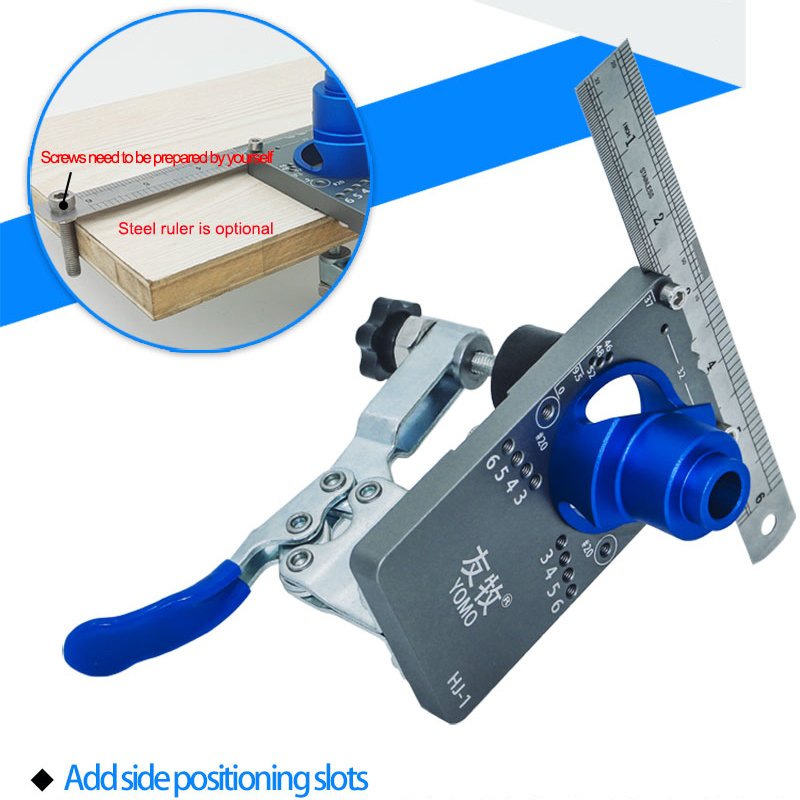 Custom 35mm Hinge Boring Jig Aluminum Alloy Fixture Woodworking Template Hole Drilling Guide Locator Includes Combination Tool