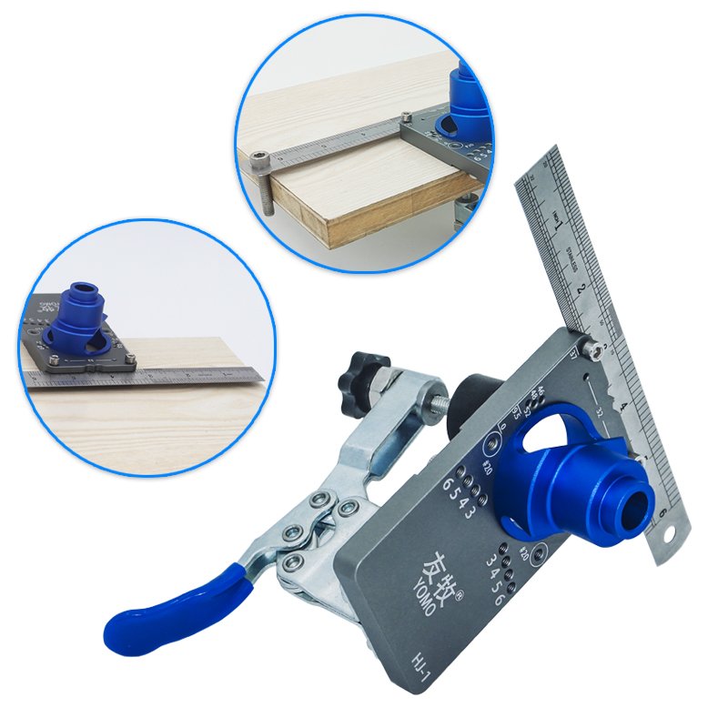 Custom 35mm Hinge Boring Jig Aluminum Alloy Fixture Woodworking Template Hole Drilling Guide Locator Includes Combination Tool