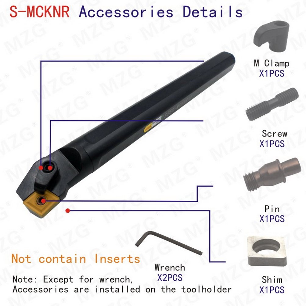Maifix S20R CNC Lathe Machine MCKNR Boring Cutter CNMG1204 Inserts CNC Internal Turning Tool Holders