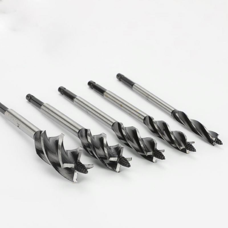 TEBAK 19.5mm 21mm 24 mm fast boring auger bits Carbon Steel Hex Shank Four Slot blade Wood Auger Drill Bit