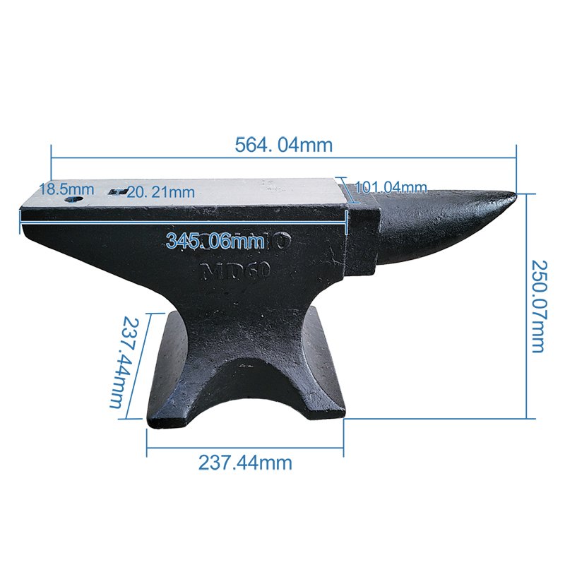 Made In Italy Easy To Operate Iron Material Four Feet 60 Kg Maximum Stable Anvil For Artistic Work