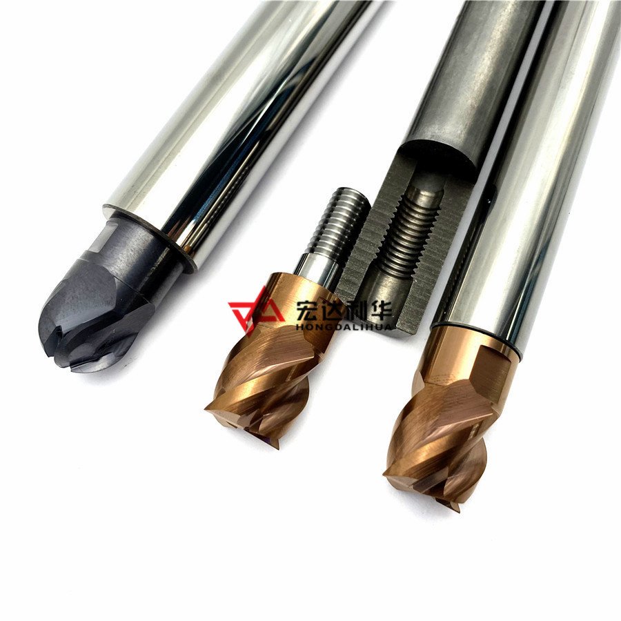 High precision Solid carbide cylinder boring and milling heads for carbide extensions