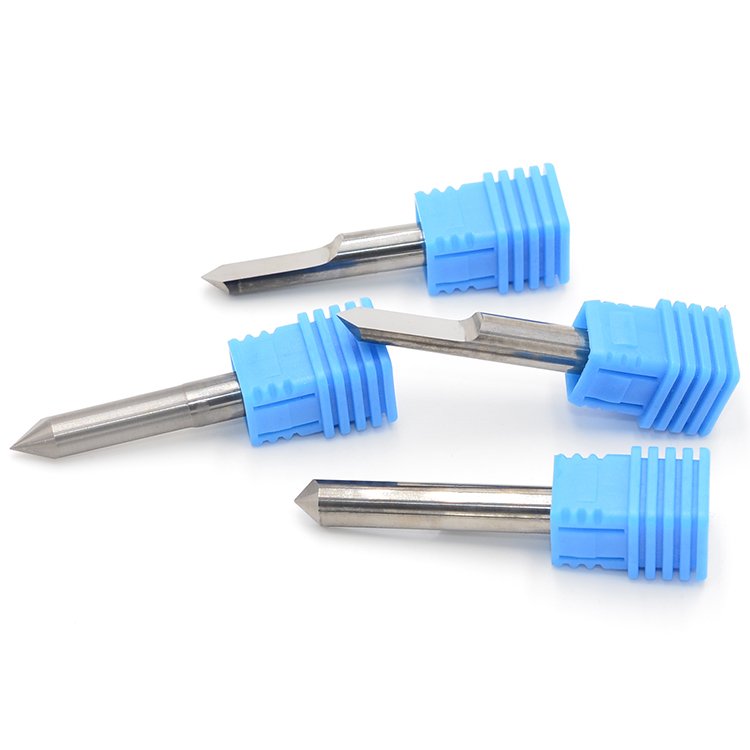 3.175MM Tungsten Steel Flat-Bottomed Sharp Knife PCB Engraving Bit V-Shaped Tip Milling Cutter CNC Polishing Knife Tool