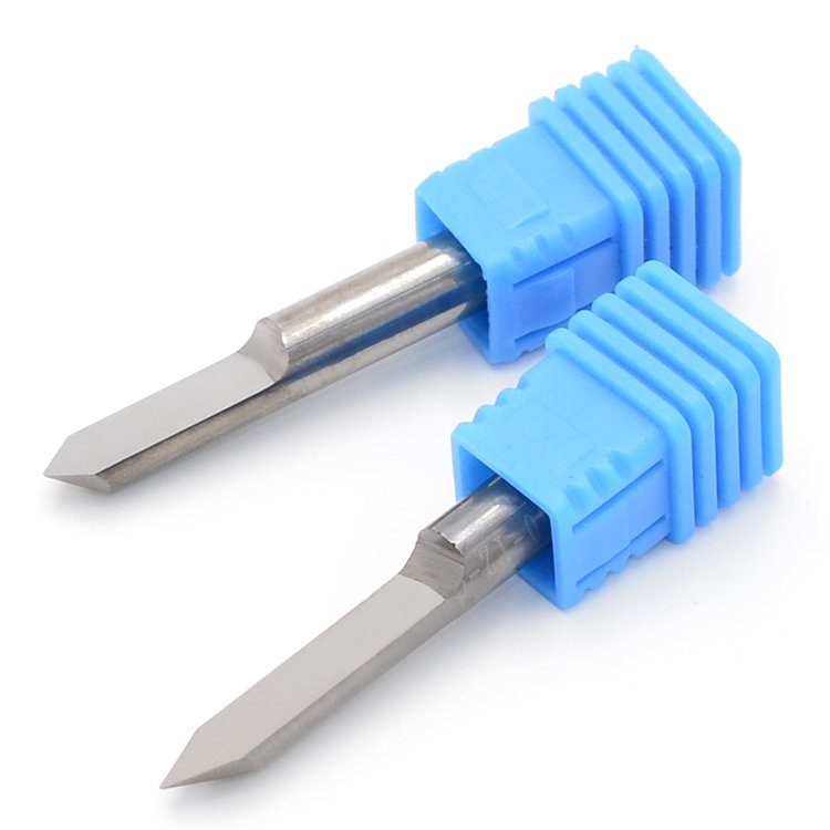 3.175MM Tungsten Steel Flat-Bottomed Sharp Knife PCB Engraving Bit V-Shaped Tip Milling Cutter CNC Polishing Knife Tool