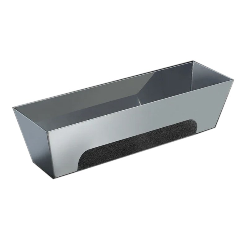 Stainless Steel Spatula Box, Durable Stainless Steel Mud Pan with Efficient Design,Drywall Masonry Tool Tray Bucket Putty Slot