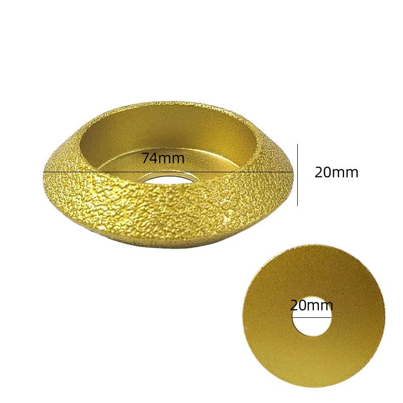 1Pcs Bore 20mm Dia 75mm Brazed Profile Grinding Wheel A Variety Of Shape Disc Abrasive Grinding Wheel Polishing Tool