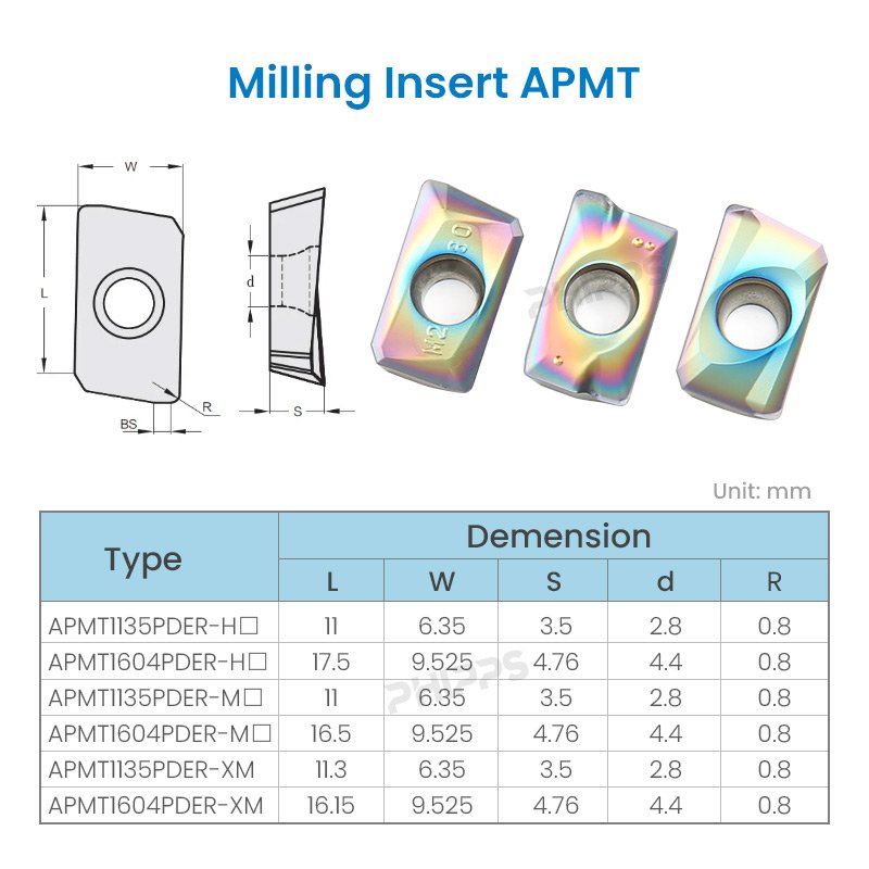 wholesale price APMT 1604 1135 milling tool APMT1135 APMT1604 tungsten carbide insert APMT1135PDER milling insert