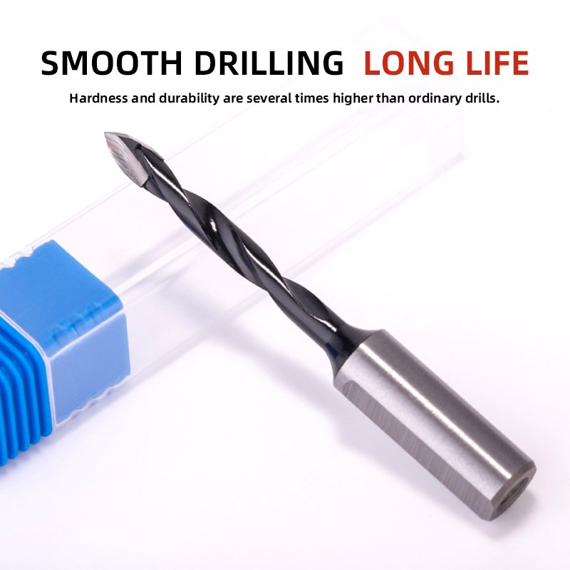Hot sale through hole drill bit insert tungsten carbide tip woodworking cnc machine drill bits for wood drilling