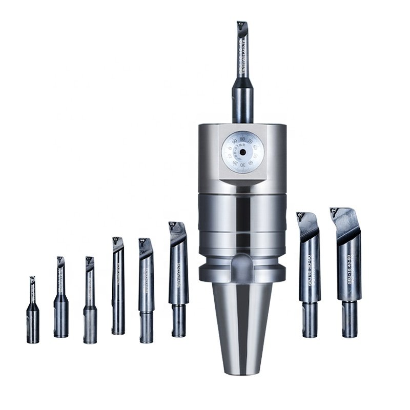 NBJ16 Fine Boring Head BT40 Adjustable Boring Heads set With BT NT MT SK R8 Bore Tool Holder 8Pcs Carbide Boring Bar Tool Holder