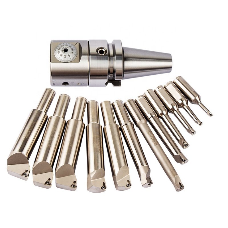 NBJ16 Fine Boring Head BT40 Adjustable Boring Heads set With BT NT MT SK R8 Bore Tool Holder 8Pcs Carbide Boring Bar Tool Holder