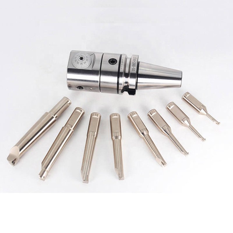 NBJ16 Fine Boring Head BT40 Adjustable Boring Heads set With BT NT MT SK R8 Bore Tool Holder 8Pcs Carbide Boring Bar Tool Holder