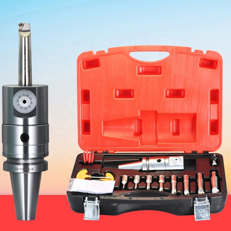 NBJ16 Fine Boring Head BT40 Adjustable Boring Heads set With BT NT MT SK R8 Bore Tool Holder 8Pcs Carbide Boring Bar Tool Holder