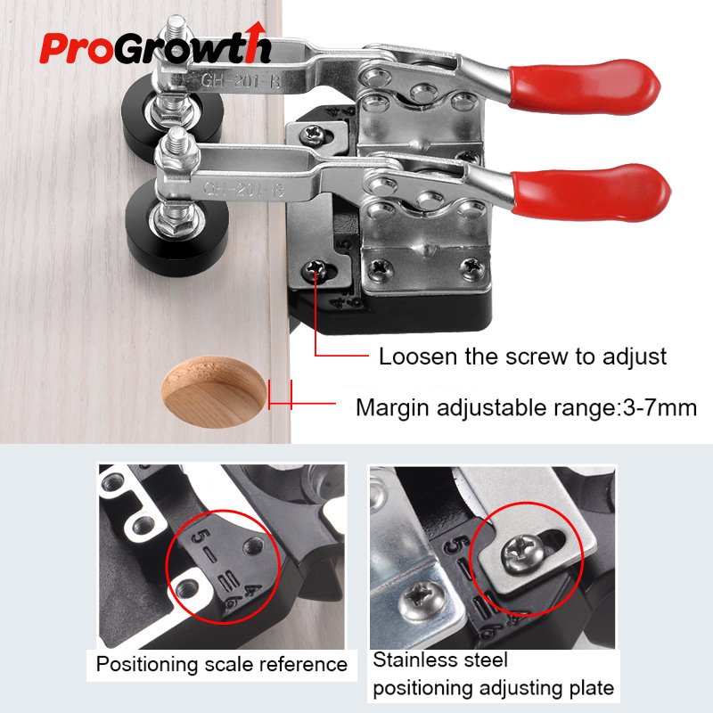 Hinge positioning hole opener tapper 35mm three bearing aluminium alloy Household tools furniture assistant boring crown