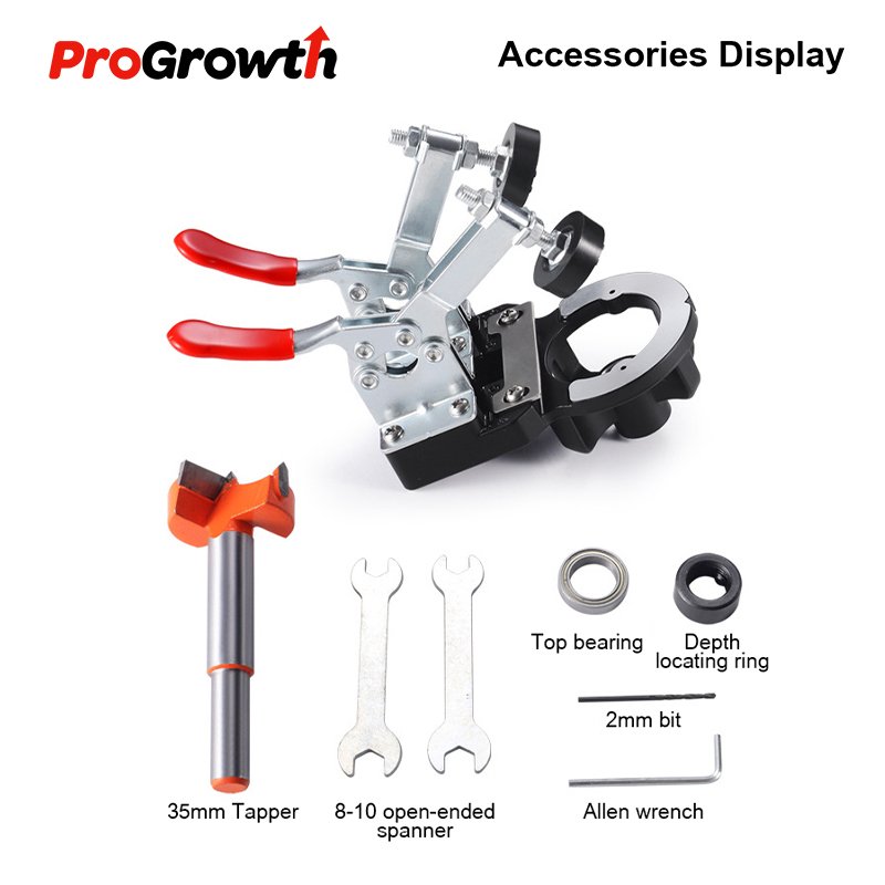 Hinge positioning hole opener tapper 35mm three bearing aluminium alloy Household tools furniture assistant boring crown