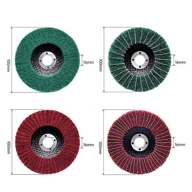 Customized Non Woven Nylon Wire Drawing Fiber Disc Sanding Metal Stainless Steel Surface Polishing Abrasive Flap Wheel
