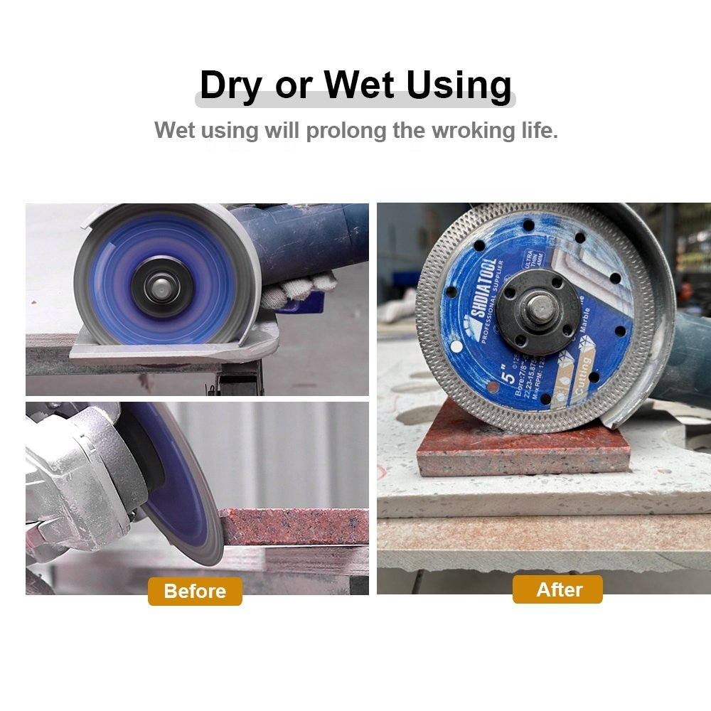 Dia4''/4.5''/5'' Hot Pressed "X" Rim Turbo Mesh ultra thin Diamond Saw Blade for Grinder Circular Saw Blade diamond Cutting Disc