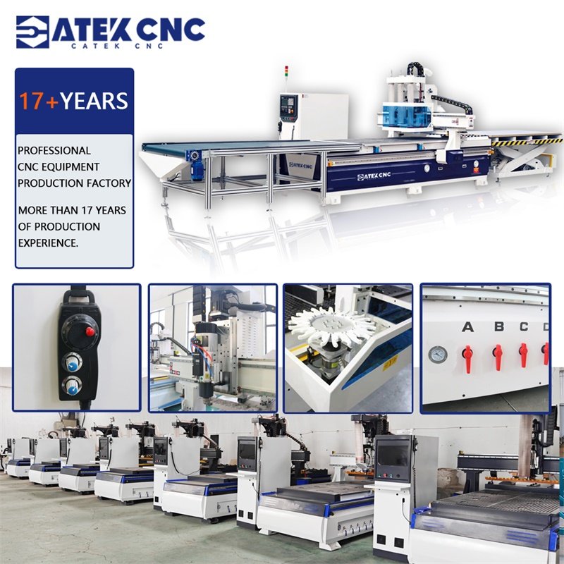 Woodworking machinery Wood ATC Linear blade Tool store Nested Processing Drilling Boring Center CNC Cutting Machine